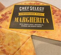 Stone backed pizza margherita
