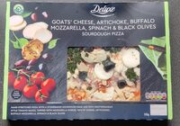 Goat's cheese, artichoke, buffalo mozzarella, spinach & blank olives sourdough pizza