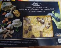 Garlic, Gorgonzola, Artichoke & Mushrooms Sourdough Pizza