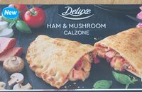 Ham and mushroom calzone