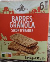 Barres Granola au sirop d'érable