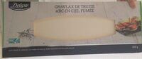 Gravlax de truite arc en ciel fumee