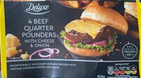 4 Beef Quarter Pounders with cheese & onion