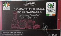 6 Caramelised onion pork sausages