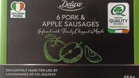 6 pork and apple sausages