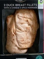Duck breast fillets eith a chinese 5 spice marinade
