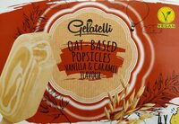 Oat-based popsicles vanille et caramel