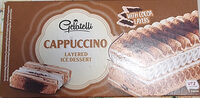 Cappuccino layered ice dessert