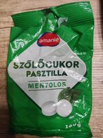 Szőlőcukor pasztilla, mentolos