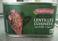 Lentilles cuisinees