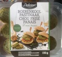 Mini burger vegetarien choux frisé panais