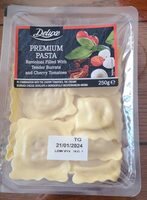 Ravioloni burrata cherry tomatoes