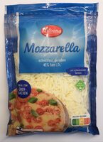 Mozzarella, schnittfest, gerieben, 45% Fett i.Tr.