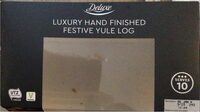 Luxury hand finished festive yule log