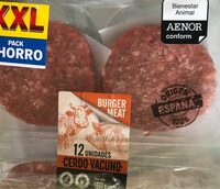 Burger meat de cerdo y vacuno