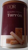 Barquillos rellenos de turrón