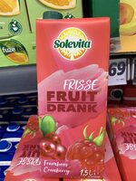 Frisse fruitdrank framboos cranberry