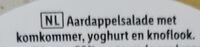 Aardappelsalade met komkommer, yoghurt en knoflook