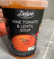 Vine tomato and lentil soup