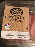 6 mincerettes de porc