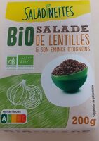 Salade de lentilles Bio et son émincé d'oignons