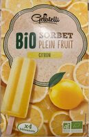 Bio Sorbet Plein Fruit Citron