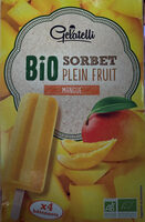 Sorbet plein fruit bio à la mangue