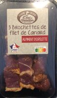 3 brochettes de filet de canards au piment d’espelette
