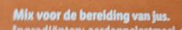 Mix voor bereiding van jus
