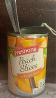 Peach slices in grape juice