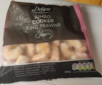 Jumbo cooked king prawns