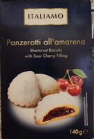Täytetty murotaikinaleivos kirsikkatäytteellä