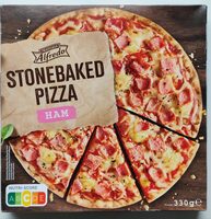 Kövön sütött pizza, sonkás