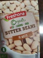 Organic butter beans in water