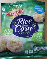 Rice and corn snacks; Sour cream and Chive