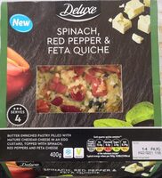 Spinach, Red paper & Feta Quiche