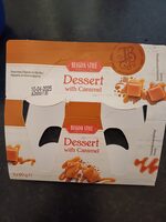 Dessert with caramel