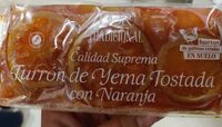 Turrón de yema tostada con naranja