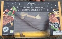 Luxury hand finished festive yule log