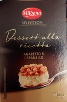 Dessert alla ricotta. amaretto e caramello