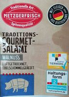 Traditions-Gourmet-Salami, Walnuss, luftgetrocknet, edelschimmelgereift