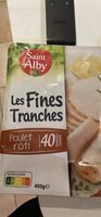 Produit à base de viande de poulet traité en solution, cuite