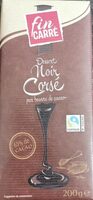 Chocolat noir corsé dessert pur beurre de cacao 65 %