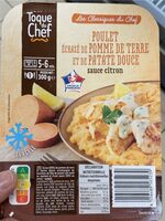 Poulet ecrasé de pomme de terre et de patate douce