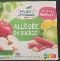 Compote pomme rhubarbe allégée  en sucres