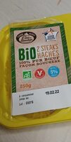 2  steaks hachés bio