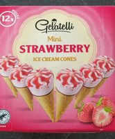 Mini strawberry ice cream cônes