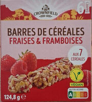 Barres de céréales fraises et framboises x 6