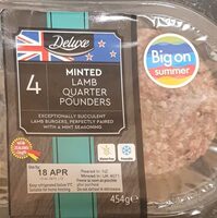 Minted lamb quater pounders