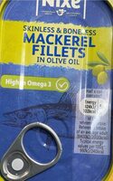 Mackerel fillets in olive oil